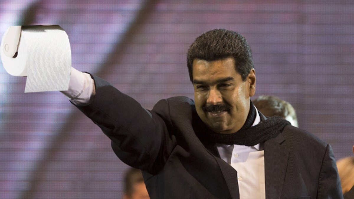 zerohedge's tweet photo. Maduro tells toilet paper manufacturers "well above normal" profit margins are "not acceptable" https://t.co/9lXlunw3cz