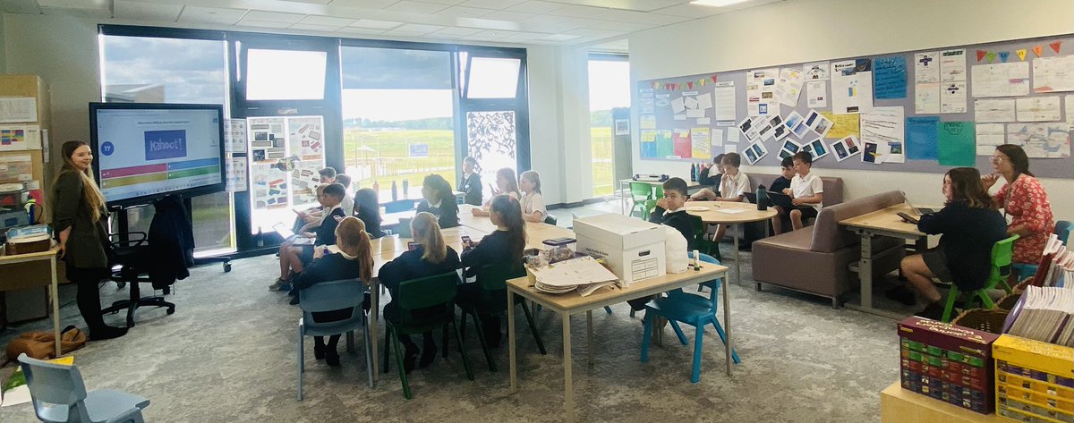 Calderwood_Pri's tweet photo. Lots of excitement as children spend the afternoon in their new clan with their new champions! 💙🤍#CalderwoodClans #CalderwoodChampions #CalderwoodChapterTwo https://t.co/I1wMd1OAkd