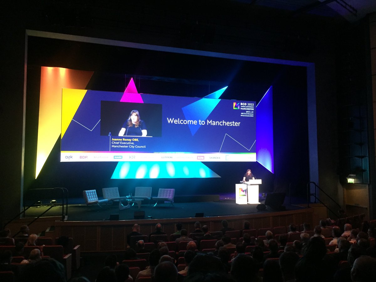 Inspirational keynote from <a href="/ManCityCouncil/">Manchester City Council</a> Chief Exec <a href="/joanneroney/">Joanne Roney CBE</a> 

<a href="/BCO_UK/">British Council for Offices</a> 

#Manchester2022 #BCOConference