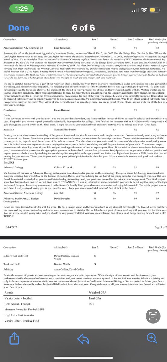 DevinMalloy2_'s tweet photo. Finished this year with a solid 4.2 GPA! More than just an athlete! @UPENNFB_Recruit @Crim_Recruiting @DartFootball @PrincetonFTBL @yalefootball @NMStateFootball https://t.co/yIICAczKmV