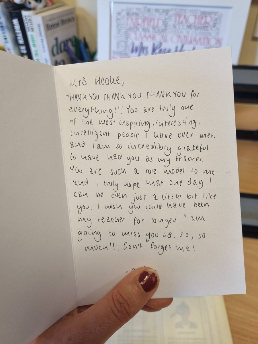 MissHooke's tweet photo. I've only been here for 6 months. You don't always know the impact you're having. #teacherlife #edutwitter #SecEd https://t.co/ujFh9Va5CW