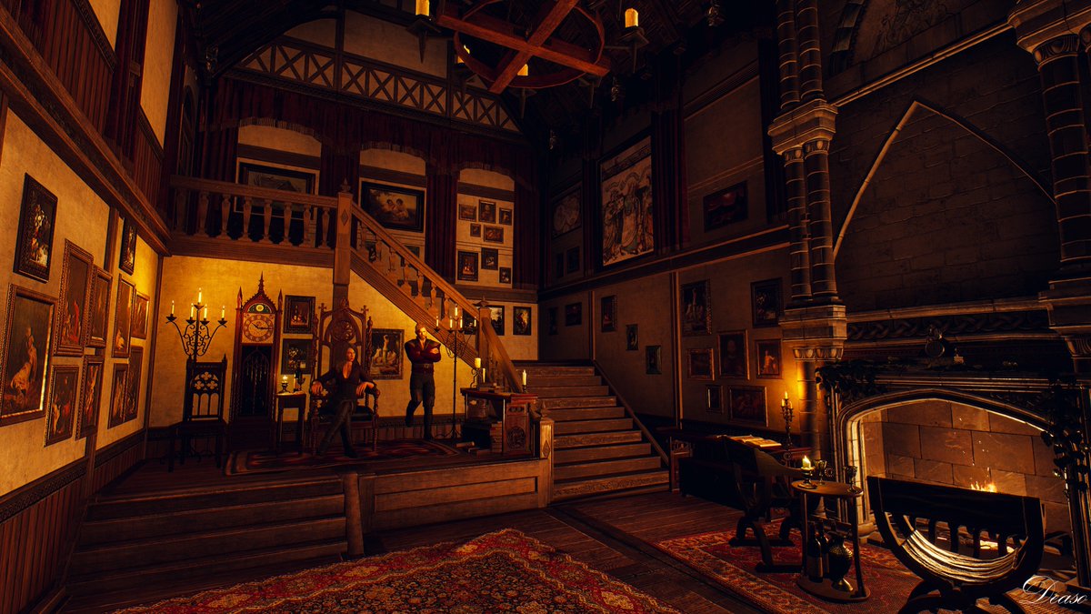 Another finished #conanexiles castle!🏰This one a bit more 'modern' and Renaissance-era in its interiors.

More pictures and mod-list can be found in the linked Reddit post:

reddit.com/r/ConanExiles/…

<a href="/ConanExiles/">Conan Exiles</a>