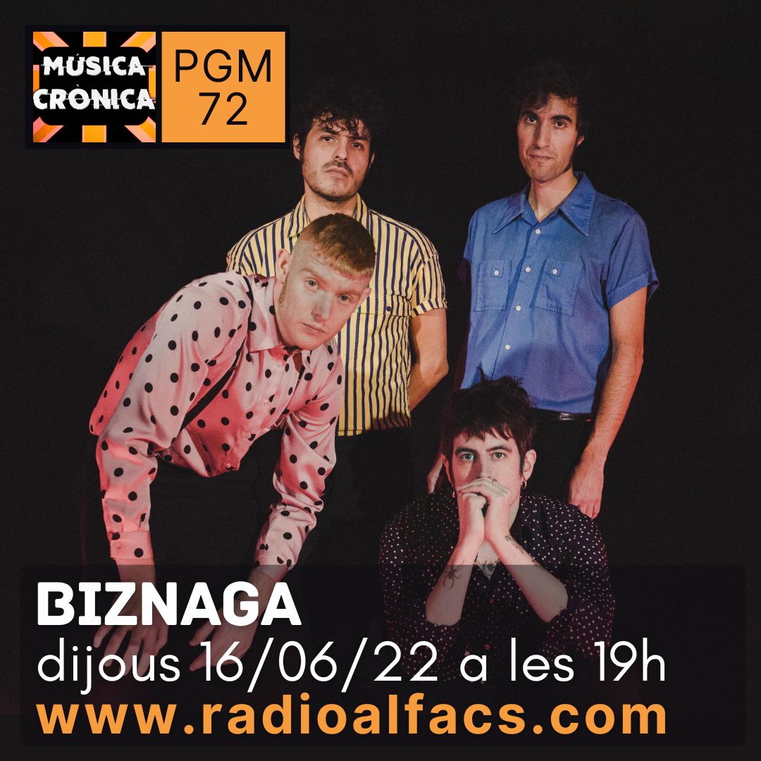 davidmonserrat_'s tweet photo. Aquest #dijous 16/06 a les 19h els @Biznaga77 seran protagonistes al programa de #radio @musicacronica a @radioalfacs 🤘🔥 Una hora en la que repassaré la seva trajectòria a 'https://t.co/BPc8iJwRVO' 👌📢 #biznaga #punkrock #garage #radioalfacs #musicacronica #bremennoexiste > https://t.co/kV2BIWmTRX