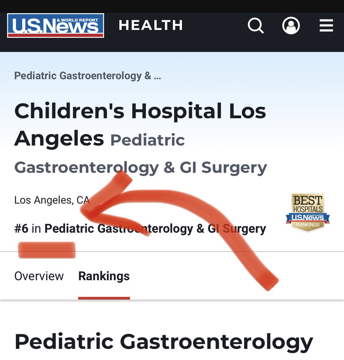 liver4kids's tweet image. Third year in a row - #6 in the nation for #Pediatric #GI - GI Surgery! Go team @ChildrensLA!  #1 in California and #1 on the west coast! #pedsgitwitter