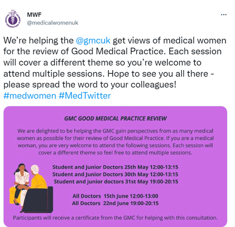 tcgannon's tweet photo. 5 weeks left to shape the new #GoodMedicalPractice!

It’s been fab being on the road again &amp; hearing from you all 😊Thanks @uk_sdu @BritishIMA @BAPIOUK @medicalwomenuk @GLADDUK for hosting us.🙏🏽

Your voice is a lever for change. Please share your view 👇🏽
https://t.co/A2HL8XnAHq https://t.co/wvJ2sb54nP