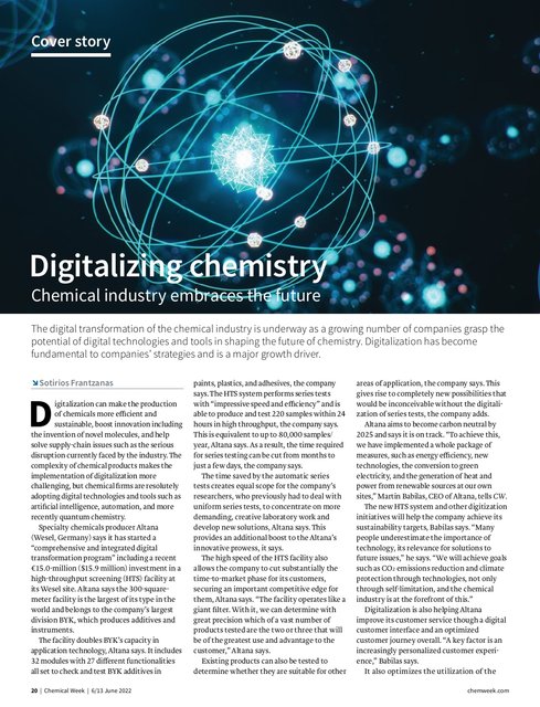 aksundar's tweet photo. Digitalizing chemistry - Chemical industry embraces the future https://t.co/aToAkvat3H https://t.co/rfrQ4m1DGg