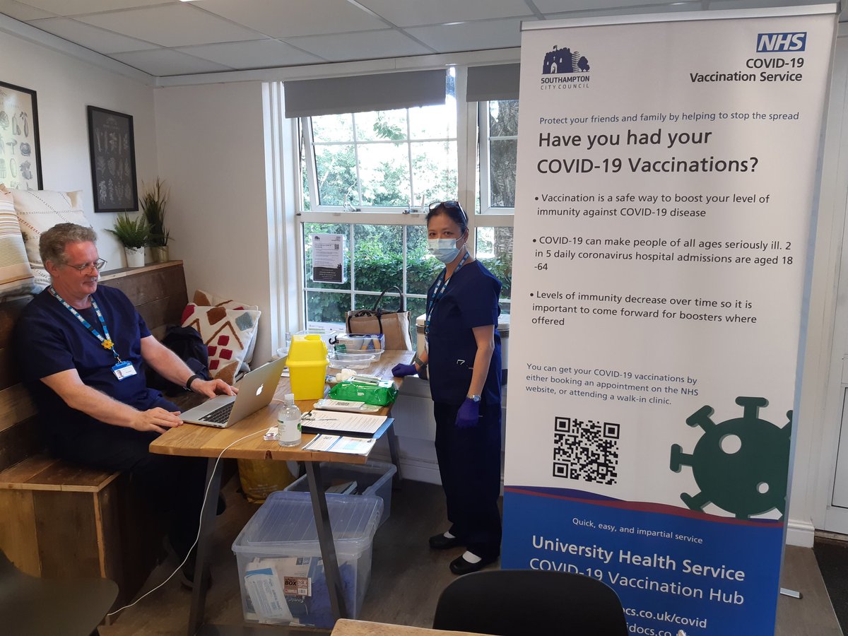 RoundAboutSoton's tweet photo. Thank you to @UnivHealthServ for providing a pop up Covid-19 vaccination clinic today @RoundAboutSoton Seven people received vaccinations or boosters. Next clinic is 29/06/22 9am-1pm. https://t.co/c7npWx9NXW
