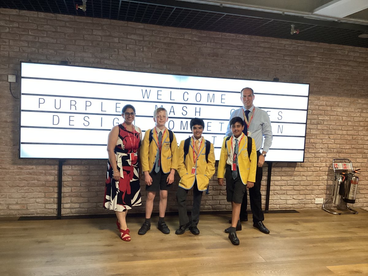 StainesPrepDigi's tweet photo. Today three of our #StainesPrepYear6 boys visited the @AmazonUK HQ to take part in the @PurpleMash Game Design competition. Their presentation went extremely well and we’re so proud of them. @StainesPrep https://t.co/q6WXMOHPse