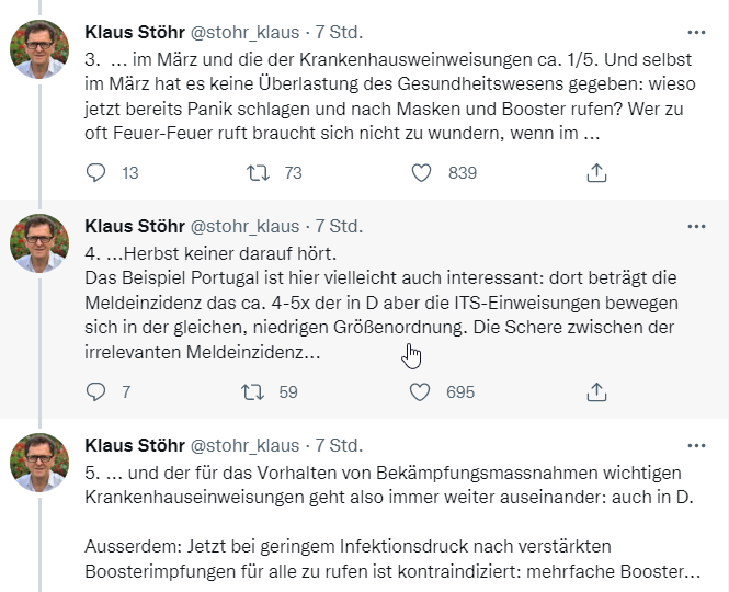Ernesternst's tweet photo. Ich verstehe #Stoehr so, dass die Dunkelziffer in Deutschland 4 bis 5 Mal so hoch ist wie es die Inzidenz anzeigt, ja?
"Wieso jetzt bereits nach Masken rufen?" - ähm, ja, wo soll man da anfangen mit Erklären?
Bitte selber mal schlaumachen #Exponentialfunktion (bei R über 1) https://t.co/xoaEBj7ETv
