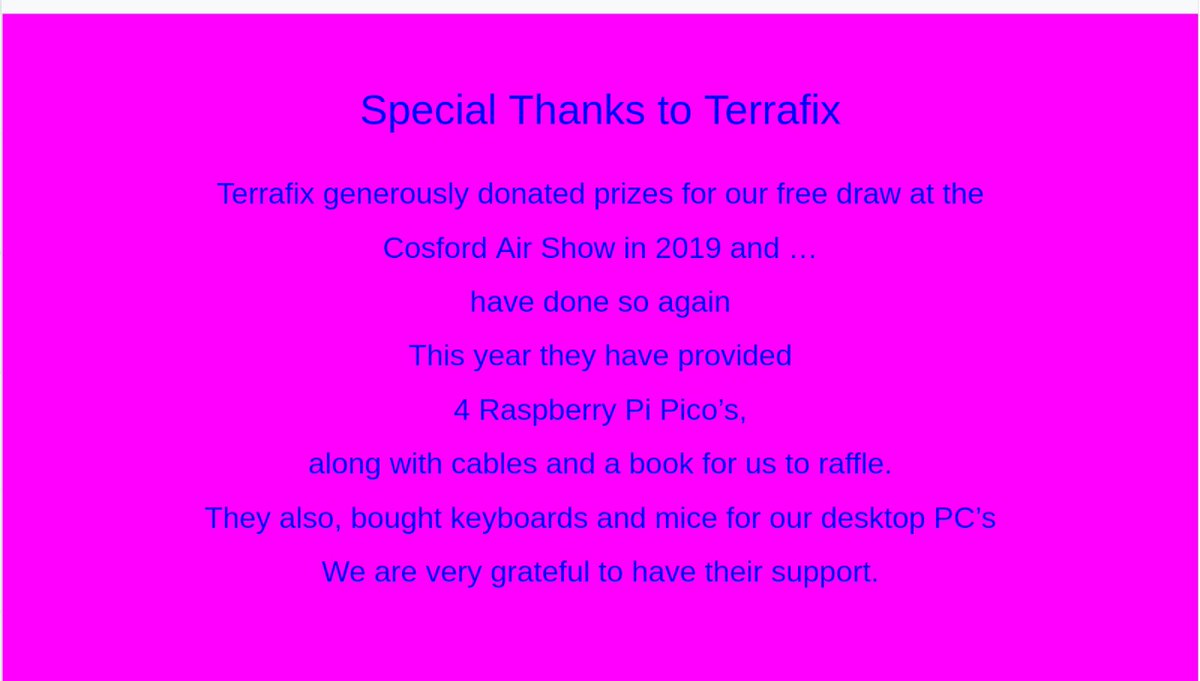 Thank you <a href="/cosfordairshow/">RAF Cosford Air Show</a> for hosting <a href="/CodeClub/">Code Club</a> <a href="/STEMLearningUK/">STEM Learning</a> helping to inspire young people to get creative with technology. Also a big thank you to Mark, Anna and Pawel for their hard work.#coding #technology #learning