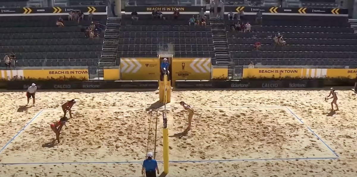 SimonSteiner1's tweet photo. Links: random C-Liga-Turnier in Deutschland

Rechts: momentane Beach Volleyball *WM* in *Rom*

Mag echt ned mit dem Stadionsprecher tauschen, der die ganze Zeit auch noch versucht bei den vier Zuschauern eine Stimmung zu erzeugen💀 https://t.co/nmXTEfGI4G