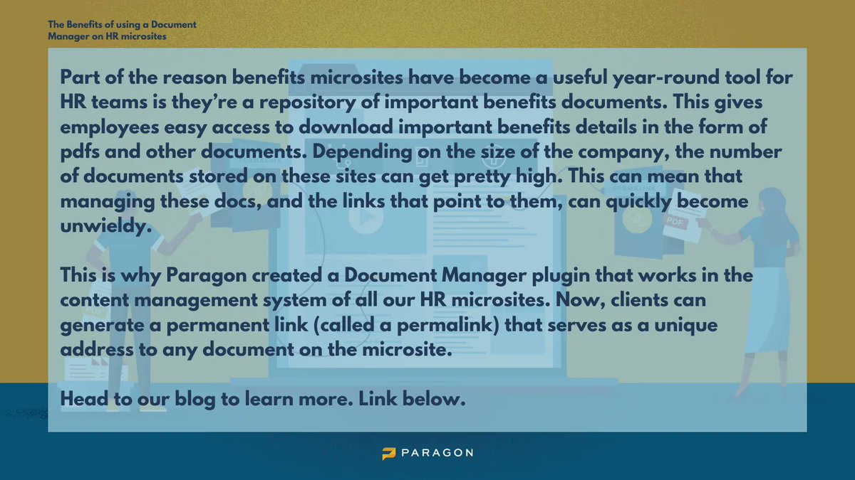 From our article “The Benefits of using a Document Manager on HR microsites”. buff.ly/3NSwoRk

#documentsmanager #documents #hr #microsites #benefits #benefitsmicrosites #designsolutions #b2b #b2e #techsolutions #creativity #innovation #communications #humanresources