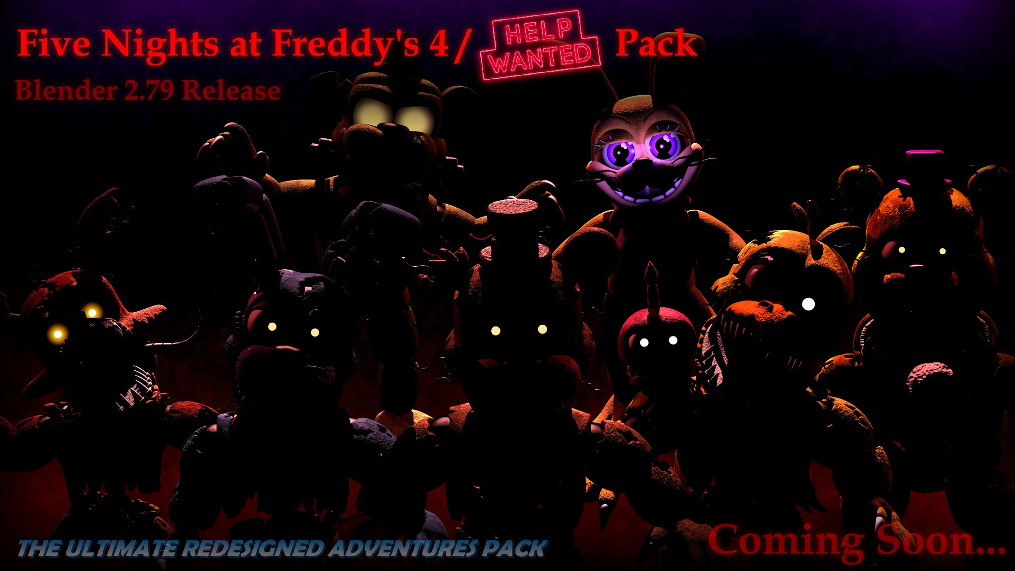 Ultimate Redesigned Adventures Pack on X: Blender 2.79 release of both the  URAP Five Nights at Freddy's 2 Pack and Five Nights at Freddy's 3 Pack!  Download them on Deviantart now! FNaF