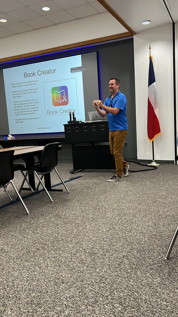 wilthomas3's tweet image. Hearing from @Techbradwaid this morning about the many tools that we can use to engage our students at all different levels. #R12transformED