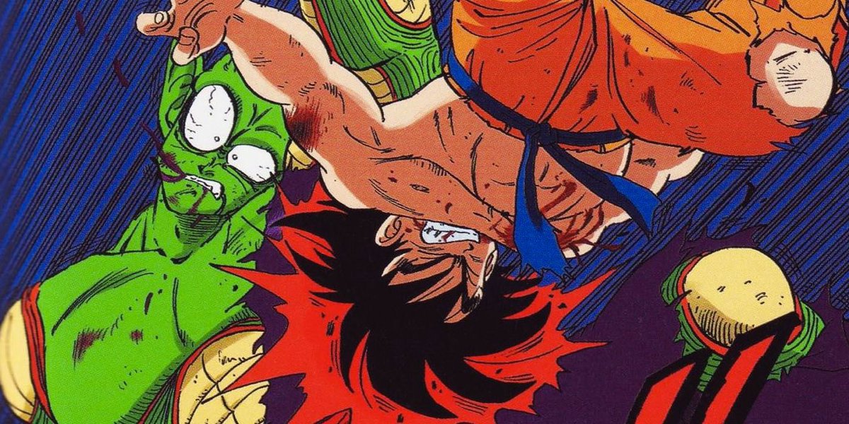 SSJ_Science's tweet photo. @TheSalajin Seems sorta red in both the color manga panels and anime. The manga’s one looks a few shades darker https://t.co/YimoMDYT0Q