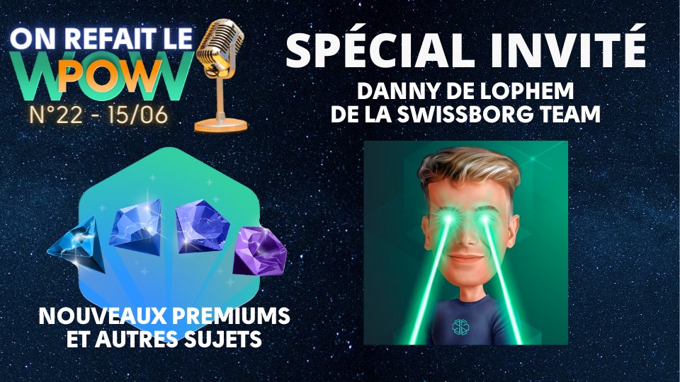 SwissBorgMania's tweet photo. #ORPW un petit peu spécial aujourd'hui car nous recevrons en invité @DLophem qui nous parlera des Nouveaux Premiums et des autres sujets qui font l'actualité chez @SwissBorg 💚
Rendez-vous à 19h30 (et non 17h30 comme d'habitude)
https://t.co/KGWb53zXNO https://t.co/kCrwbKiNkJ