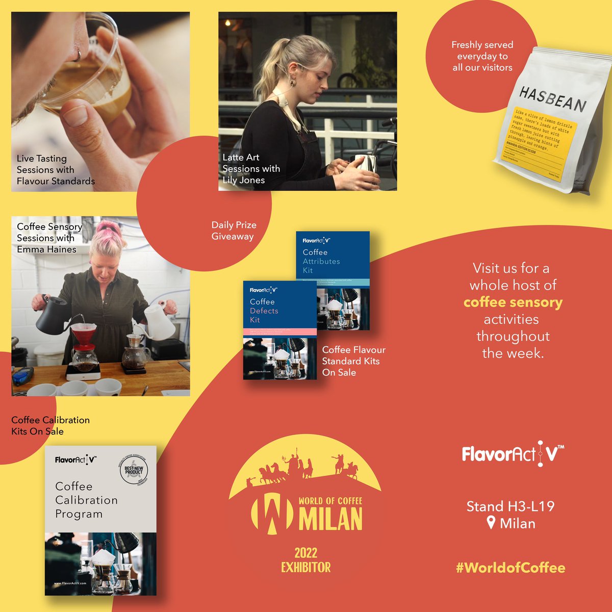 Our World of Coffee #takeover of activities… who’s coming along to Milan next week?
. . .
#worldofcoffee #coffeesensory #coffeedaily #coffeequality #coffeeroaster #coffeeroasters #coffeefarmers #greencoffee #coffeeshop #cafe #qgrader #specialtycoffee #coffeetrainer #coffee