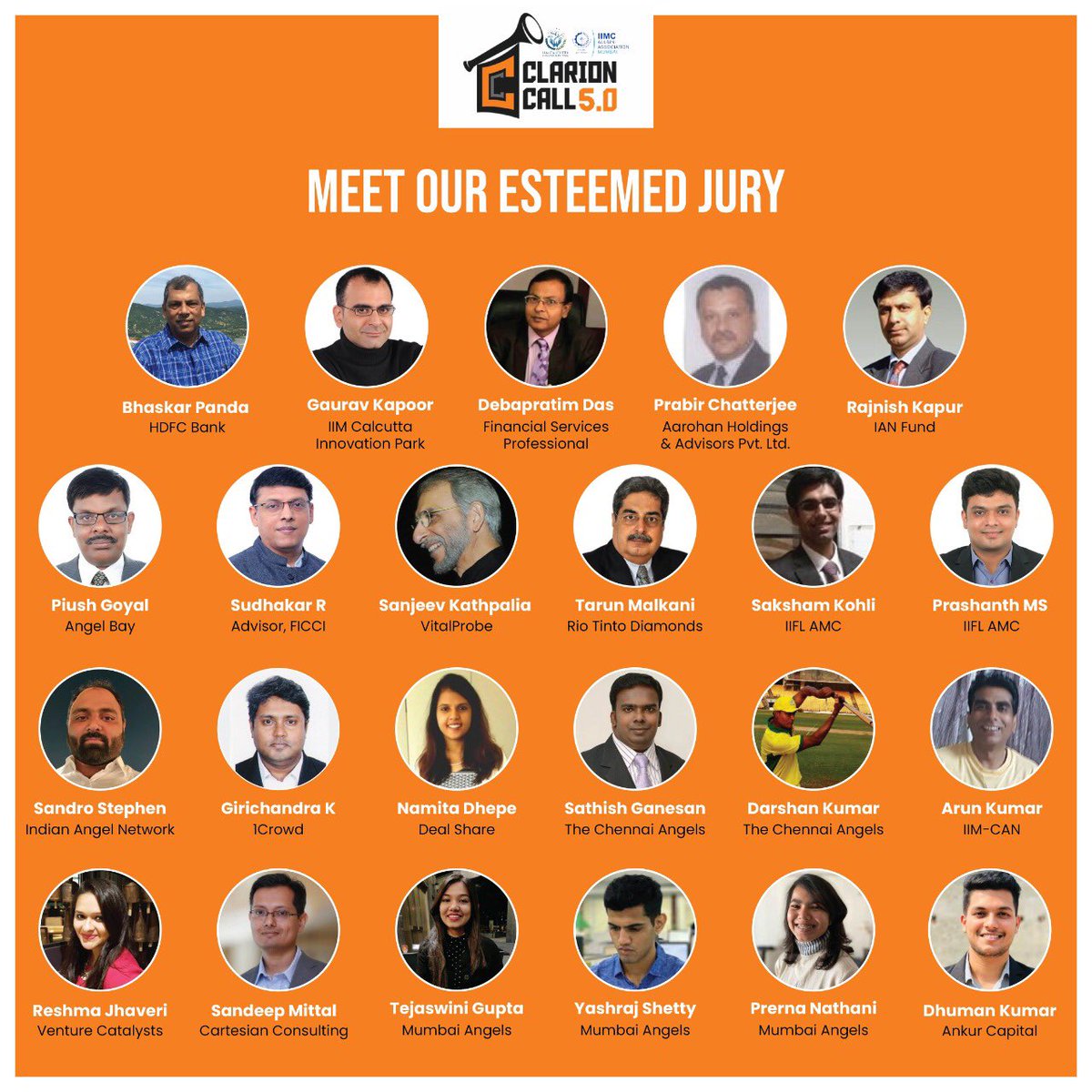 We are thankful to our esteemed jury members.
Our top 50 startups pitched to our JURY, for them to select the most promising founders and startups, who will move forward to next round for fund raise &amp; investor connect.
.
To Learn more visit clarion-call.in
.
#ClarionCall5