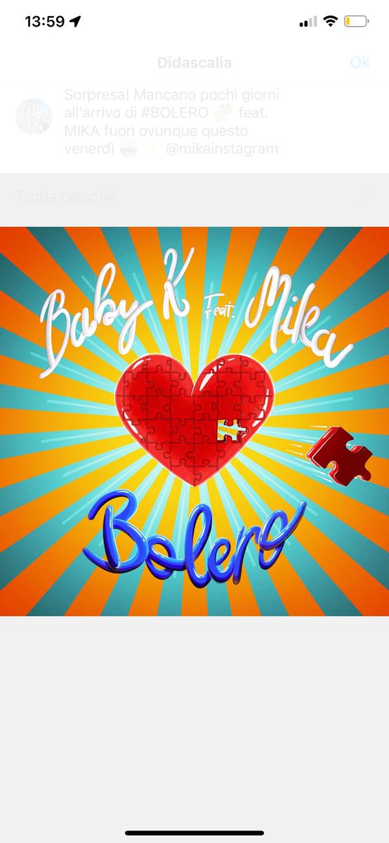 BABYKMUSIC's tweet image. Orgogliossima di poter dire che mancano pochi giorni all’arrivo di #BOLERO 🧩 feat. MIKA fuori ovunque questo venerdì 🪩✨ @mikasounds