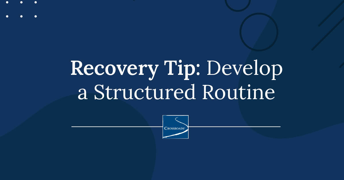 crossroads_me's tweet photo. If you’re in recovery, having a structured schedule can be invaluable.  As you adjust to everyday life after treatment, knowing what each day holds can help you avoid triggers for relapse and can help you reach goals related to employment or housing. https://t.co/M1SilcrMfe