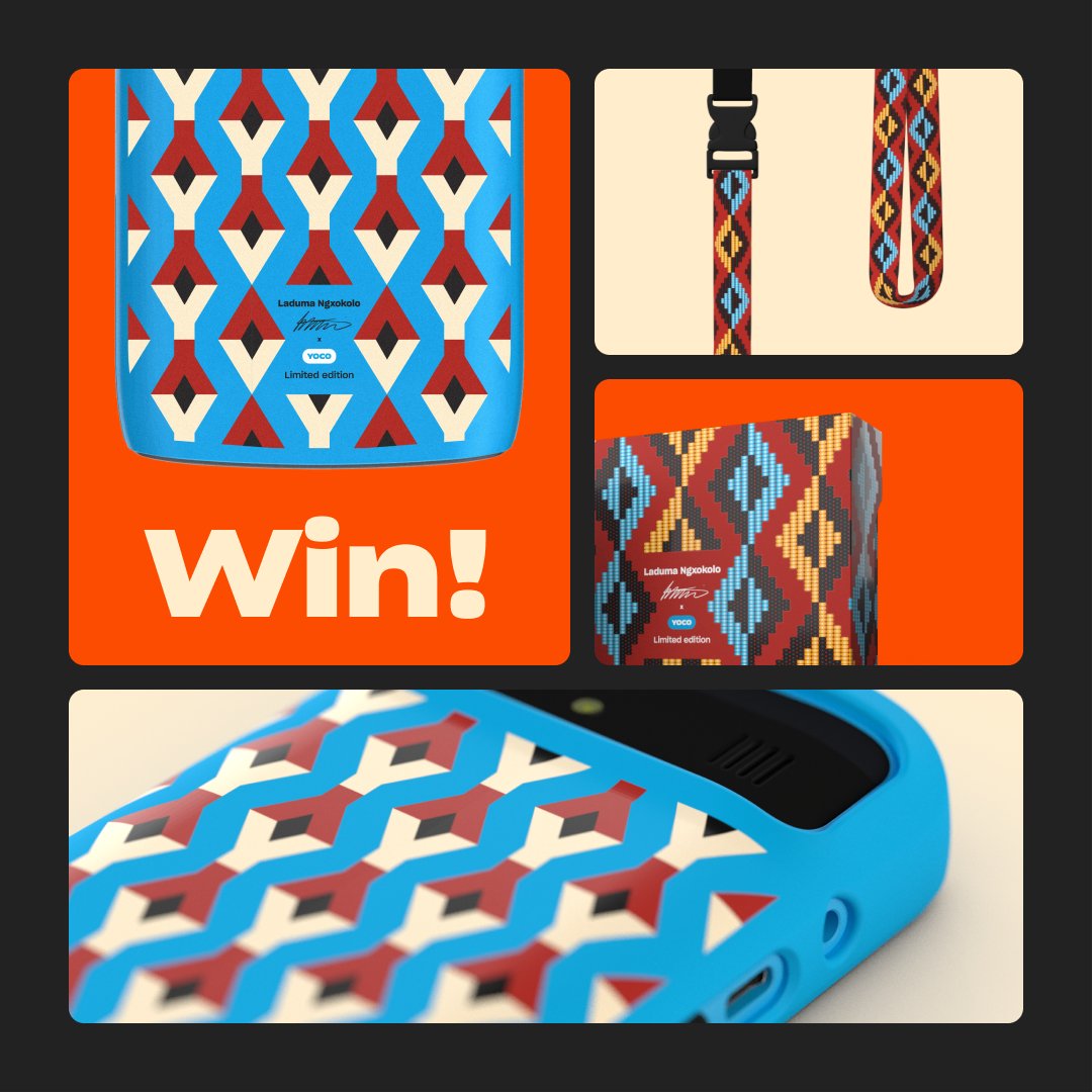 Yoco_ZA's tweet photo. WIN 1 of 3 limited-edition #YocoXLaduma Khumos from our collaboration with @LadumaNgxokolo to help your business thrive!💪

To enter:
1. Retweet this Tweet
2. Comment and tag someone who you think we should collaborate with next (you can nominate yourself too)
3. Use #YocoXLaduma https://t.co/pMIgmcUlmj