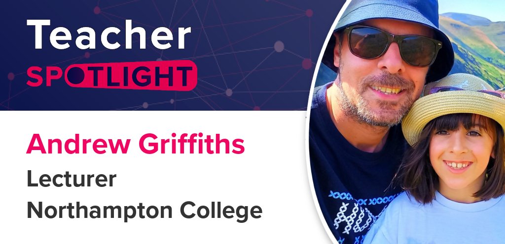 ThisIsCentury's tweet photo. This week's Teacher Spotlight is on @NorthamptonColl's Andrew Griffiths 🔦

Andrew was nominated by a colleague for his hard work and enthusiasm in implementing CENTURY as effectively as possible and helping others to do the same.

Congratulations, Andrew! 🏆

#furthereducation https://t.co/kC6fp2m7n7