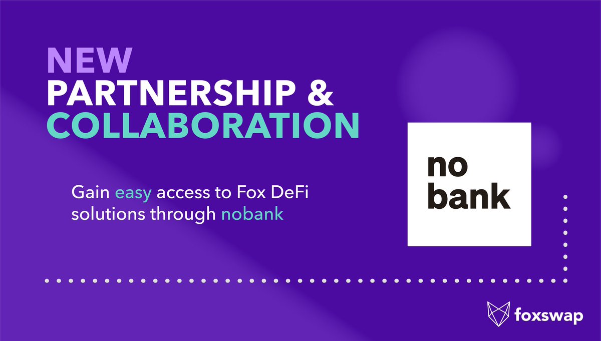 Quick reminder: AMA with our newest partner @nobankfinance will take place on discord at 6PM UTC today

Check discord event calendar to set up reminder! 🦊 

#FOXmarket $ONE #giveaways
