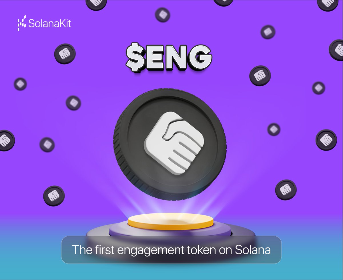 SolanaKit's tweet photo. Introducing $ENG Token

Engage and earn $ENG. Your engagement are finally worth something. Collect it so that you don't miss the next big thing coming from us. 

Join our discord for more info. https://t.co/m5RCBgQ14X