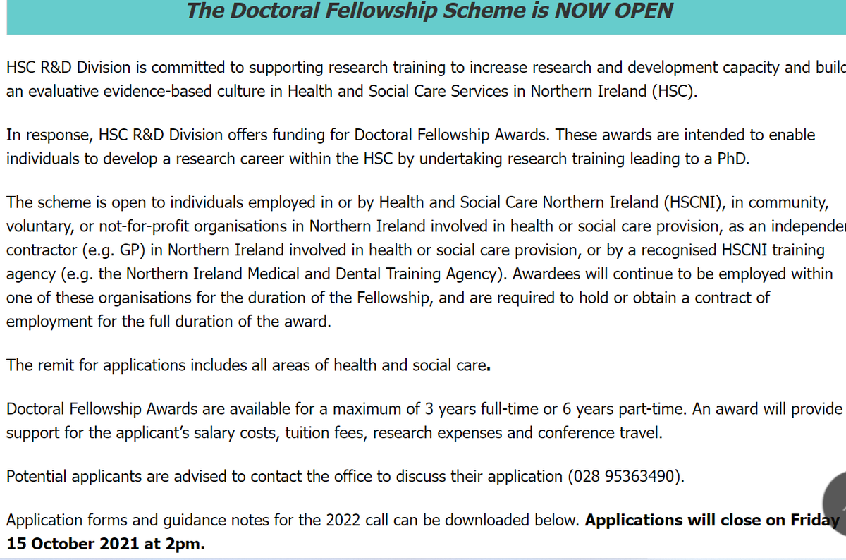 feea111's tweet photo. As a recipient of this prestigious award I'm delighted to see it open for applications again. This changed my life! I would strongly encourage application. For more info:https://t.co/YGhTl5tvpq @UlsterINHR @HSC_NI https://t.co/MX2f56EJDk