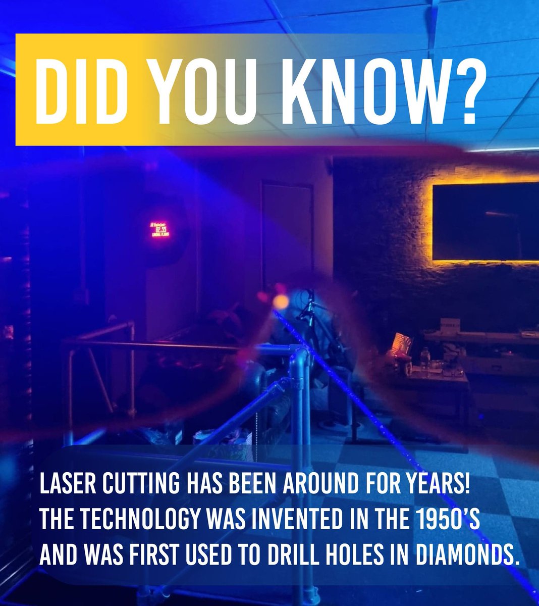 nerdonictech's tweet photo. Think lasers are cool? So do we 😎

We offer a range of laser cutting services here at Nerdonic – if you have any ideas, we can help you bring them to life. 

Head over to our blog for more facts and info! 
https://t.co/zk8503sElV https://t.co/hWMLAuI3dO