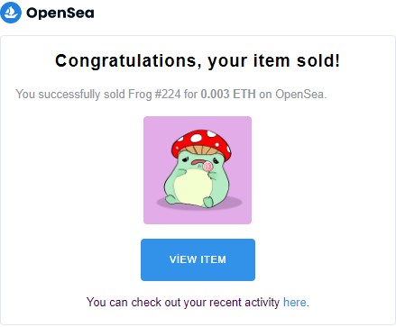 ✨Helloo✨

💫Froggies on fire✨ 2 more SOLD✨💫

My generous friends 
<a href="/Hilarynfts/">Hilary</a> and <a href="/Metastract/">Metastract</a> 
 grabbed their new froggies, woohoo💜🌟

Thank you sooo much my precious frens🥰
 
If you want a chance for giveaway⬇️🔥 
opensea.io/collection/art…

#NFTCommuntiy #NFTSold