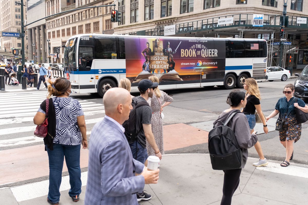 OUTFRONTMEDIAUS's tweet photo. Celebrate Pride with @discoveryplus ❤️ #OOH #outofhome #Pride2022 #PrideMonth #discoverplus https://t.co/xDR9BJX9Bv