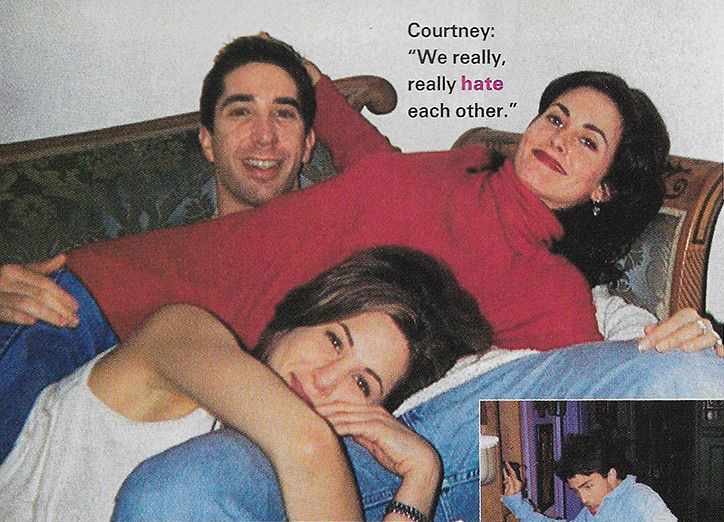 Happy birthday, Courteney Cox!   What I wouldn\t give to be the filling in a David and Jen sandwich!  