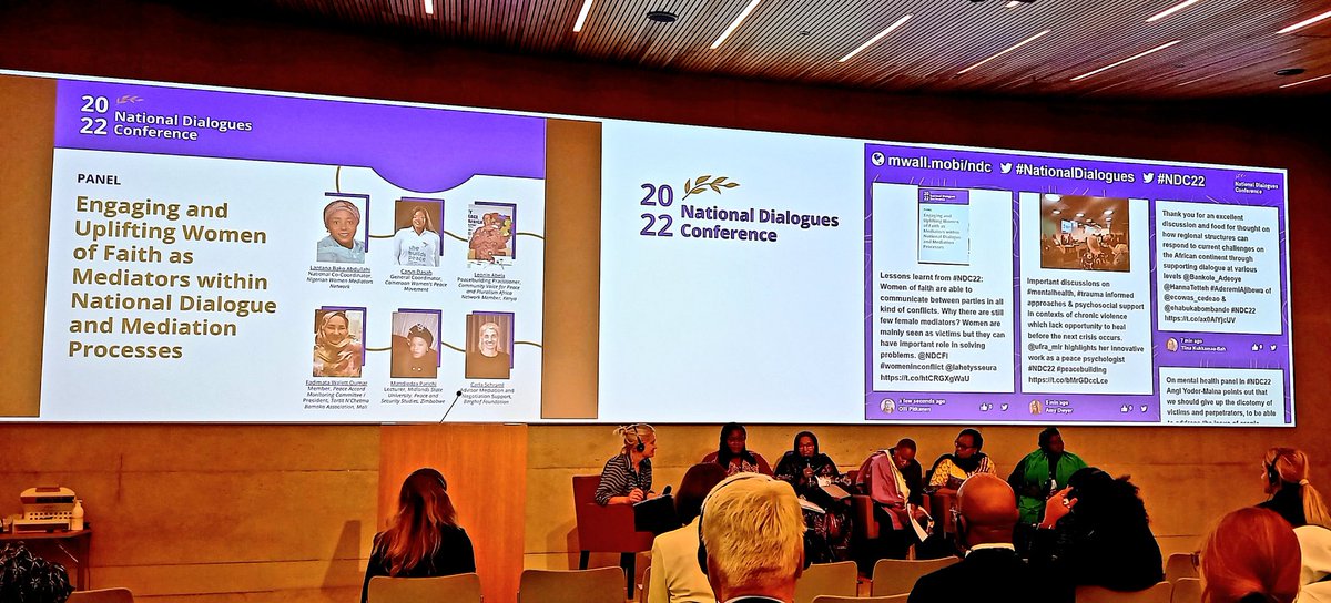 ollianteropi's tweet photo. #NDC22 presented excellent group of women of faith mediators in panel discussion. They have important role in conflicts in religious environment regardless of faith. 

More female mediators are definetly needed if conflicts are holistically solved.
@lahetysseura #womeninconflicts https://t.co/WqqJRncpYc