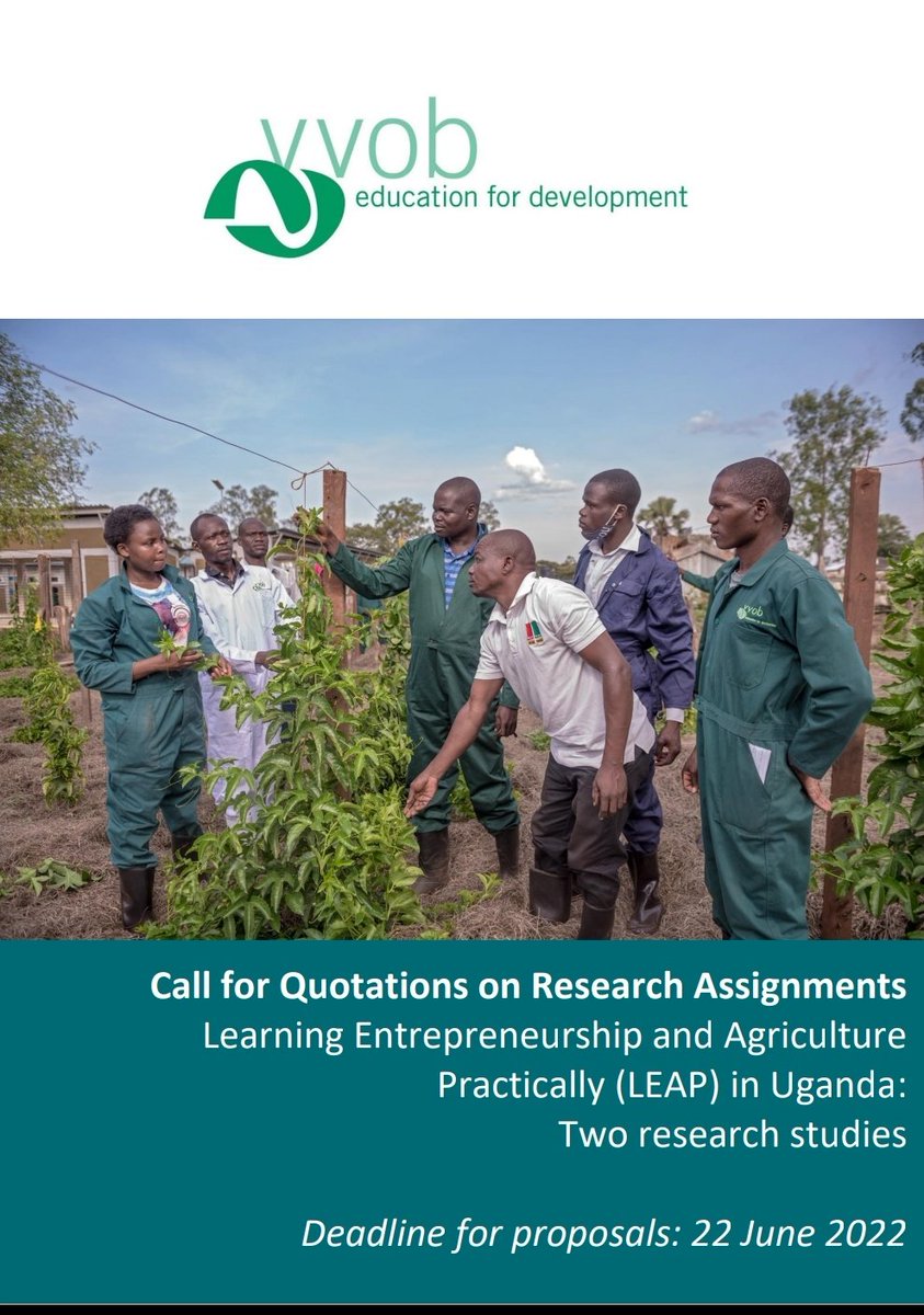 VVOBinUganda's tweet photo. 📢 Are you interested in submitting a proposal for the #LEAP call for quotations on research assignments? 

📅 Reminder: Deadline is today 5 pm East African Time. https://t.co/nENj7oQrlb

Looking forward to receiving your proposals. 🙏🙏 https://t.co/RwJ1HOrnFf