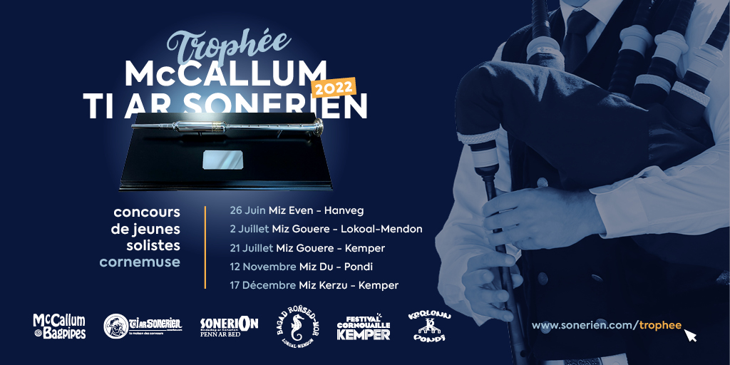 sonerien's tweet photo. 🏆 TROPHÉE McCALLUM / TI AR SONERIEN 2022 🏆

🥇 Rencontres de Menez Meur  |  26/06
🥇 Trophée Roñsed-Mor  |  02/07
🥇 Trophée Erwan Ropars  |  21/07
🥇 Gouelioù |  12/11
🥇 Journée de la Cornemuse  |  17/12

@mccallumbagpipe @ronsedmor @FestCornouaille @kerlennpondi 

#Cornemuse https://t.co/hgn5FmKNwN