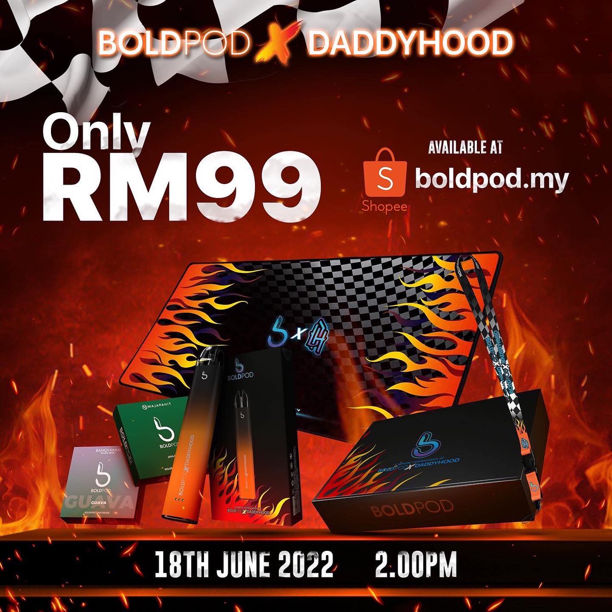 BoldpodMy's tweet photo. Lock the date.
.
18th June 2022
.
2.00pm onwards
.
Get your limited edition special collaboration BOLDPOD x Daddyhood on our shopee channel
.
Limited unit, first come first serve.
.
Swipe to see what inside the box
.
#bold #boldpod #boldtoswitch #boldpodxdaddyhood @Daddyhood___ https://t.co/cCl7xhYoEO