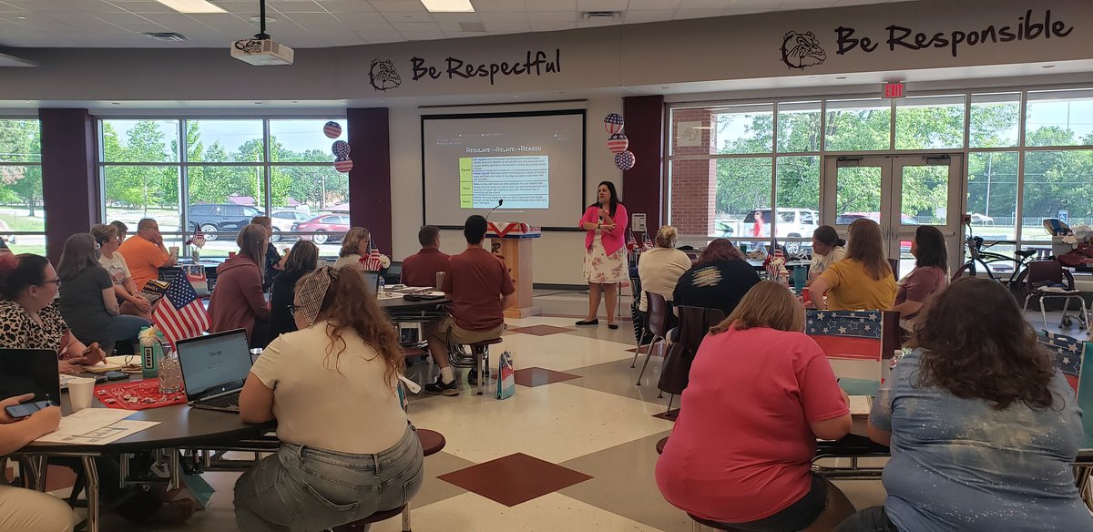 SpurgeonEdTech's tweet photo. Darbie Valenti Huff talking about Regulate--》Relate --》Reason at SCLS! https://t.co/zDB9PHWz49