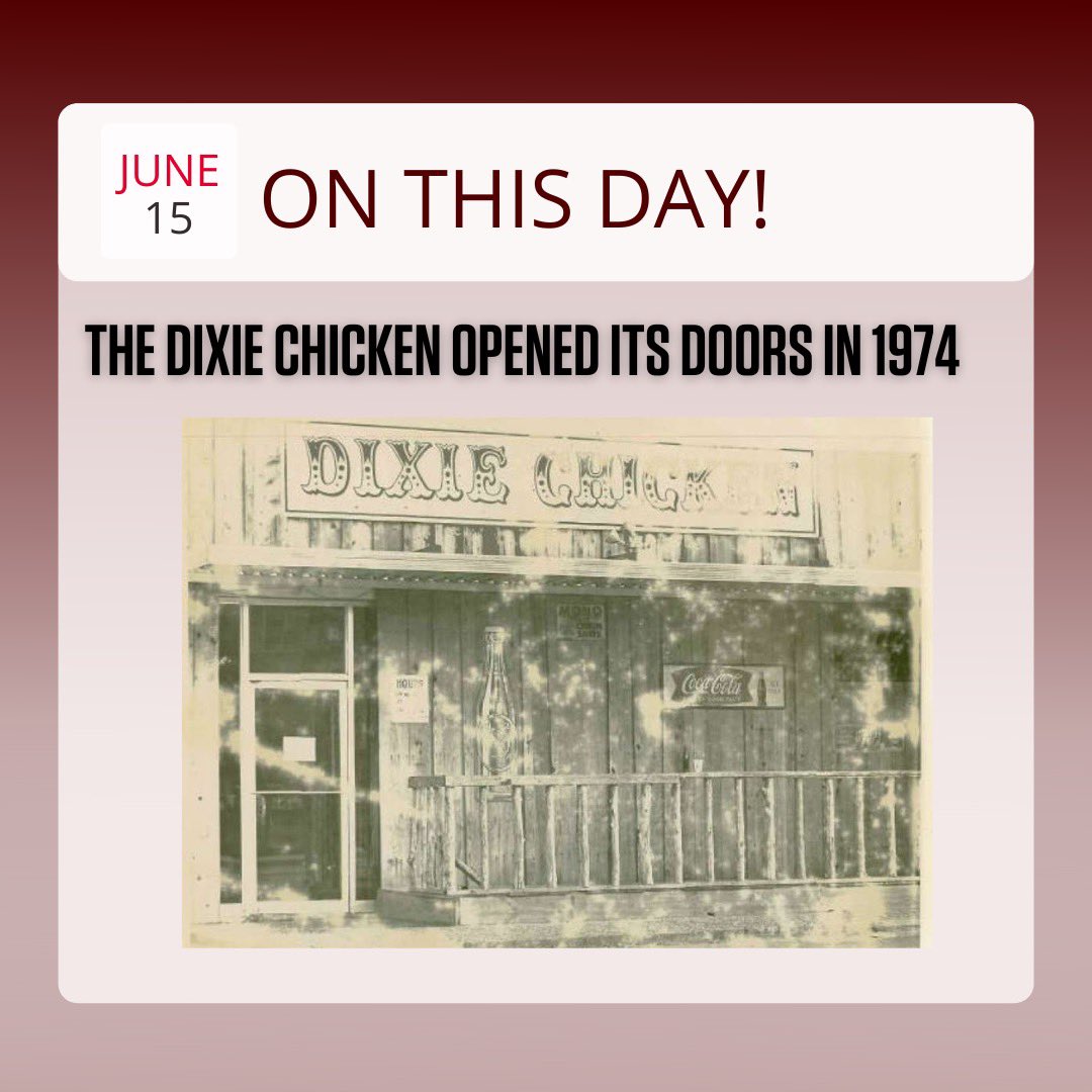 McFerrin Center for Entrepreneurship (@tamumcferrin) on Twitter photo A TRADITION SINCE 1974!
The town and the university have changed, but the Chicken has remained timeless – generations of Aggies have walked through the same swinging doors for a a cold drink, burger, and memories to last a lifetime!
<a href="/thedixiechicken/">The Dixie Chicken</a> A TRADITION SINCE 1974!
The town and the university have changed, but the Chicken has remained timeless – generations of Aggies have walked through the same swinging doors for a a cold drink, burger, and memories to last a lifetime!
<a href="/thedixiechicken/">The Dixie Chicken</a>