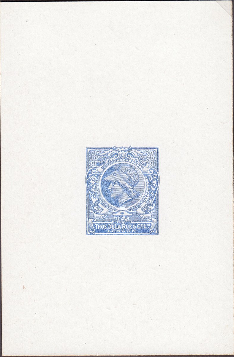 Four superb circa 1910 De La Rue 'Minerva Head' die proofs in brown, yellow, red and blue on matt proof paper, very fine and attractive items. #phiately #stampcollecting #stamps #philatelic #stampcollector #stunning #rarestamps #lookfortheshield