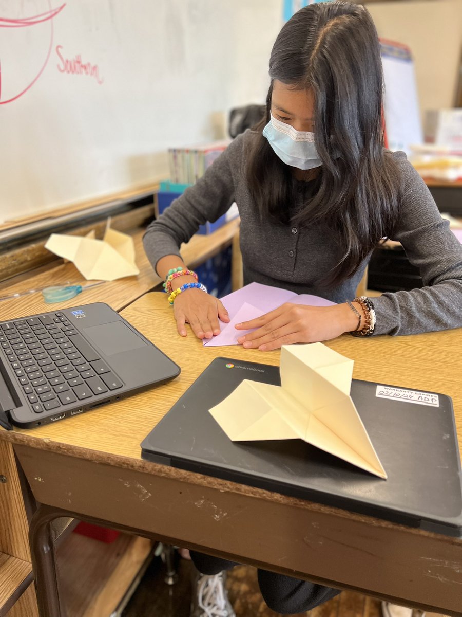 MrsKPovinelli's tweet photo. STEM-Paper Airplanes: Why Flaps and Folds Matter https://t.co/WulsdIsZ7w