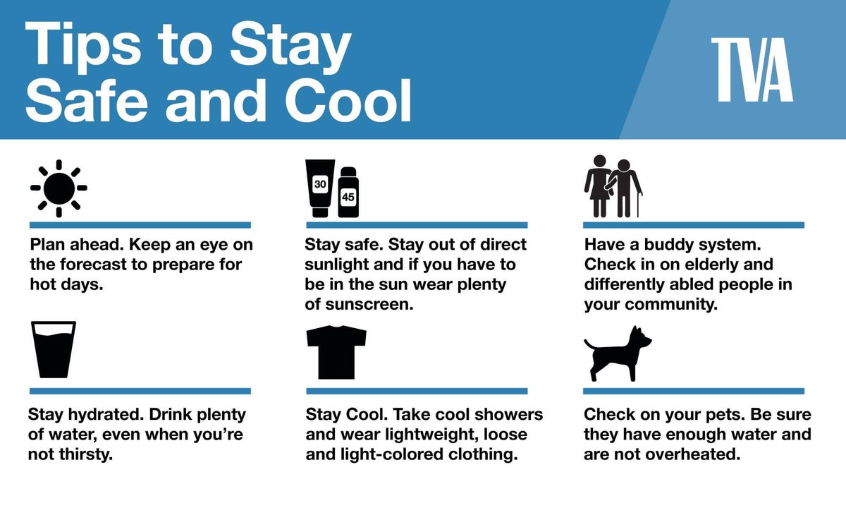 lburgutilitysys's tweet photo. Once again today, TVA is issuing a Step 20 heat advisement. This is a voluntary curtailment of energy to try and meet the energy needs of the valley during this extreme heat. Please be mindful of your energy usage during the afternoon hours and be safe. https://t.co/GnEMMrexM2