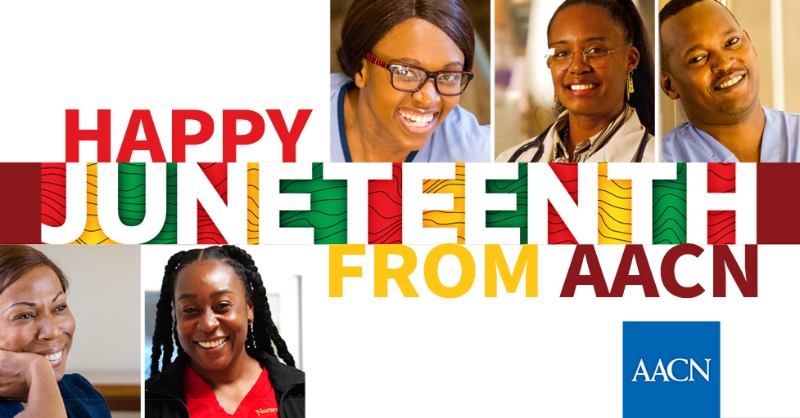 In celebration of #Juneteenth, the AACN office is closed tomorrow. As an organization, we are observing the day to acknowledge and honor the historic pain caused by and lives lost to slavery and to celebrate racial diversity. How will you honor the day?