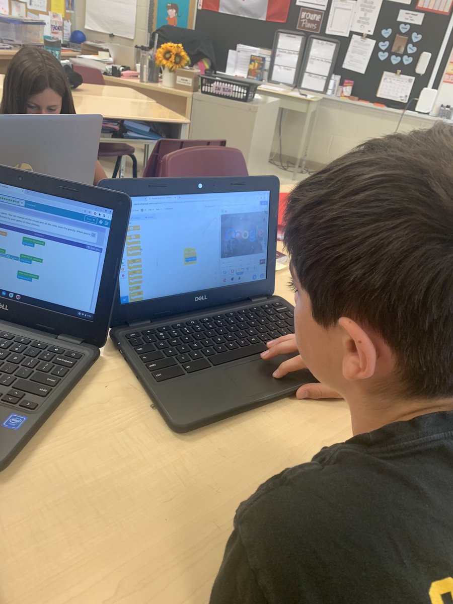 missbryla's tweet photo. We’ve got some expert coders in the making. 😁 This morning we coded our own Google logos… what a blast! https://t.co/Gy4B5bRCv8