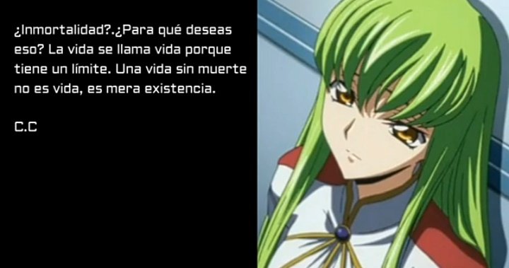 He estado viendo la estupidez que dijo el muy tarado de Dalas (como siempre lo hace) sobre que la inmortalidad es algo hermoso. 

Pues acá C.C resume en pocas palabras lo que significa eso. Ya dejas de ser persona para ser simplemente una mera cosa.