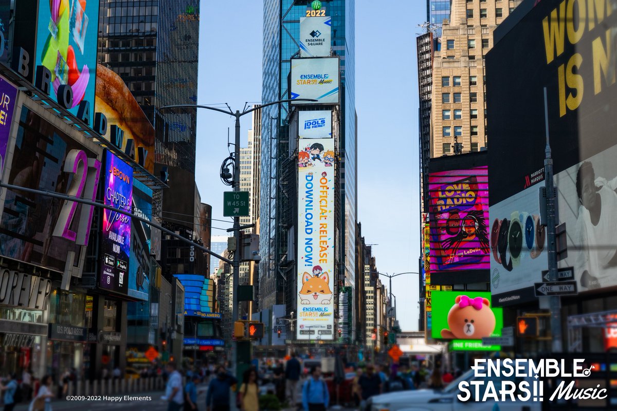 enstarsmusic_EN's tweet photo. Producers, we have a special gift for you all!

From 6/15 to 6/21, you can see Enstars idols on One Times Square!🥳

🎁Post your favorite units/idols with hashtag #EnstarsSurpriseEvent and your wishes to idols.

1⃣ 5 Producers: 10 DIA Scout Tickets
2⃣ 10 Producers: 700 Diamonds https://t.co/nVQ83V0lKW