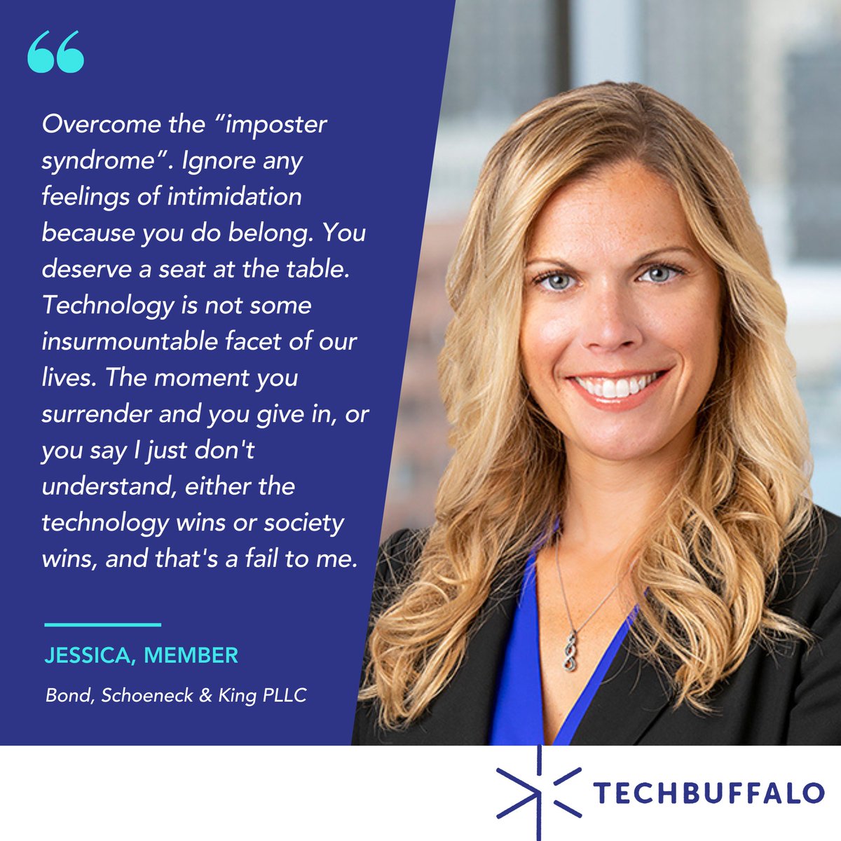 techbuffaloinc's tweet photo. This #WiTWednesday meet Jessica Copeland! In her practice, she focuses on patent litigation, data privacy compliance, and #cybersecurity. She also is an adjunct professor and has previously served on our Board of Directors!

Check out her story here: https://t.co/txpLvOTHGk https://t.co/DmPeFHVGNc