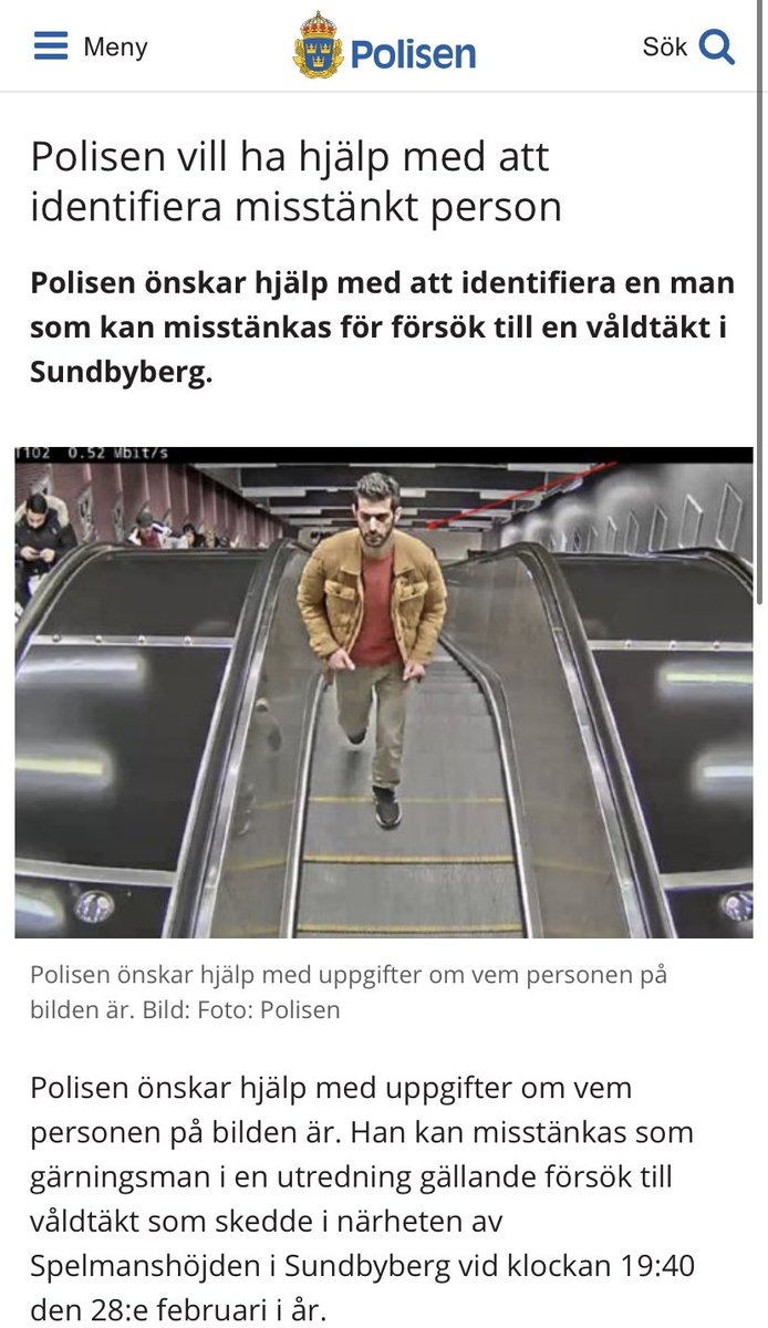 hanifbali's tweet photo. Polisen söker misstänkt våldäktsman. Tipsa dem om du känner igen mannen, dela om du inte gör det.
https://t.co/fVqd4fZTSI https://t.co/hdir3rxG38