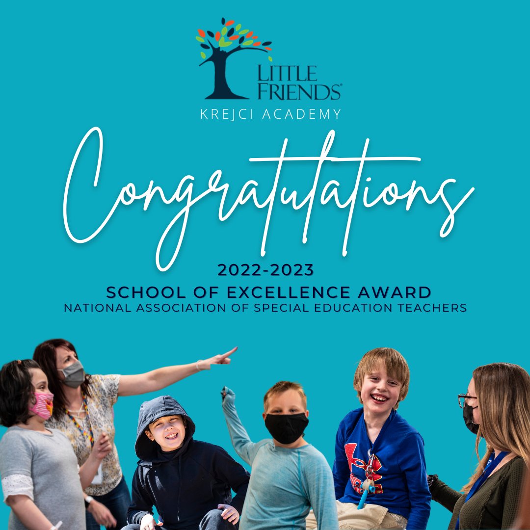Join us as we celebrate <a href="/LittleFriendsIL/">Little Friends</a> Krejci Academy teachers and staff as they have been recognized for the 4th consecutive year as a School of Excellence by the National Association of Special Education Teachers (NASET)! littlefriendsinc.org/school-program