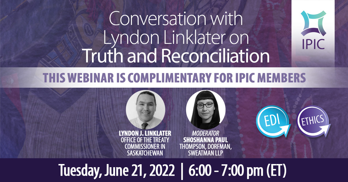 IPIC_Canada's tweet photo. Join us this National Indigenous Peoples Day #NIPD for a conversation with traditional knowledge keeper Lyndon Linklater and Shoshanna Paul, an associate lawyer whose practice include Indigenous and administrative law, and civil litigation.  https://t.co/taL6idSSDX #IPIC #CdnIP https://t.co/5Mrh84yimc